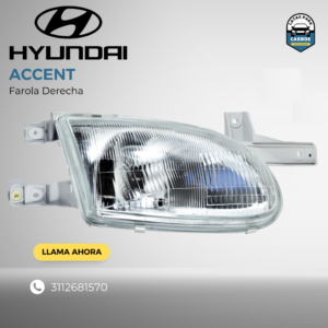 Farola Derecha - Hyundai Accent - Latas Para Carros