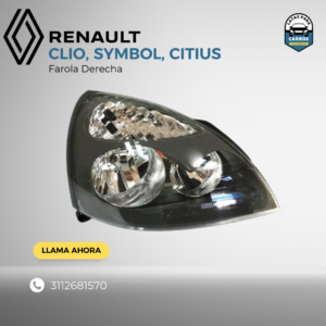 Farola Derecha - Renault Clio - Symbol - Citius - Latas Para Carros