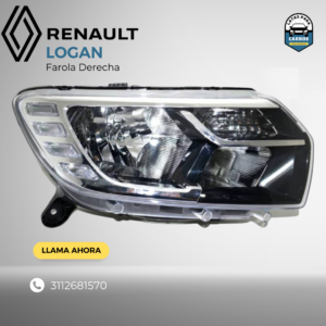 Farola Derecha - Renault Logan - Latas Para Carros