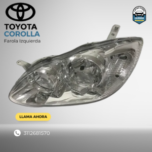 Farola Izquierda - Toyota Corolla - Latas Para Carros