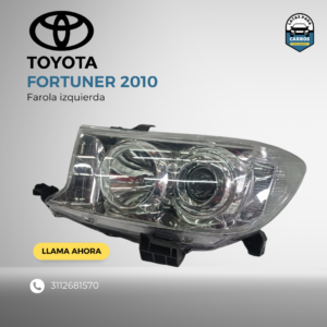 Farola izquierda - Toyota Fortuner 2010 - Latas Para Carros