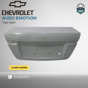 Tapa Baúl - Chevrolet Aveo Emotion - Latas Para Carros