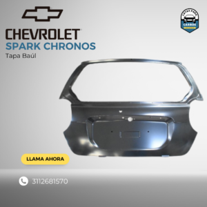 Tapa Baúl - Chevrolet Spark Chronos - Latas Para Carros