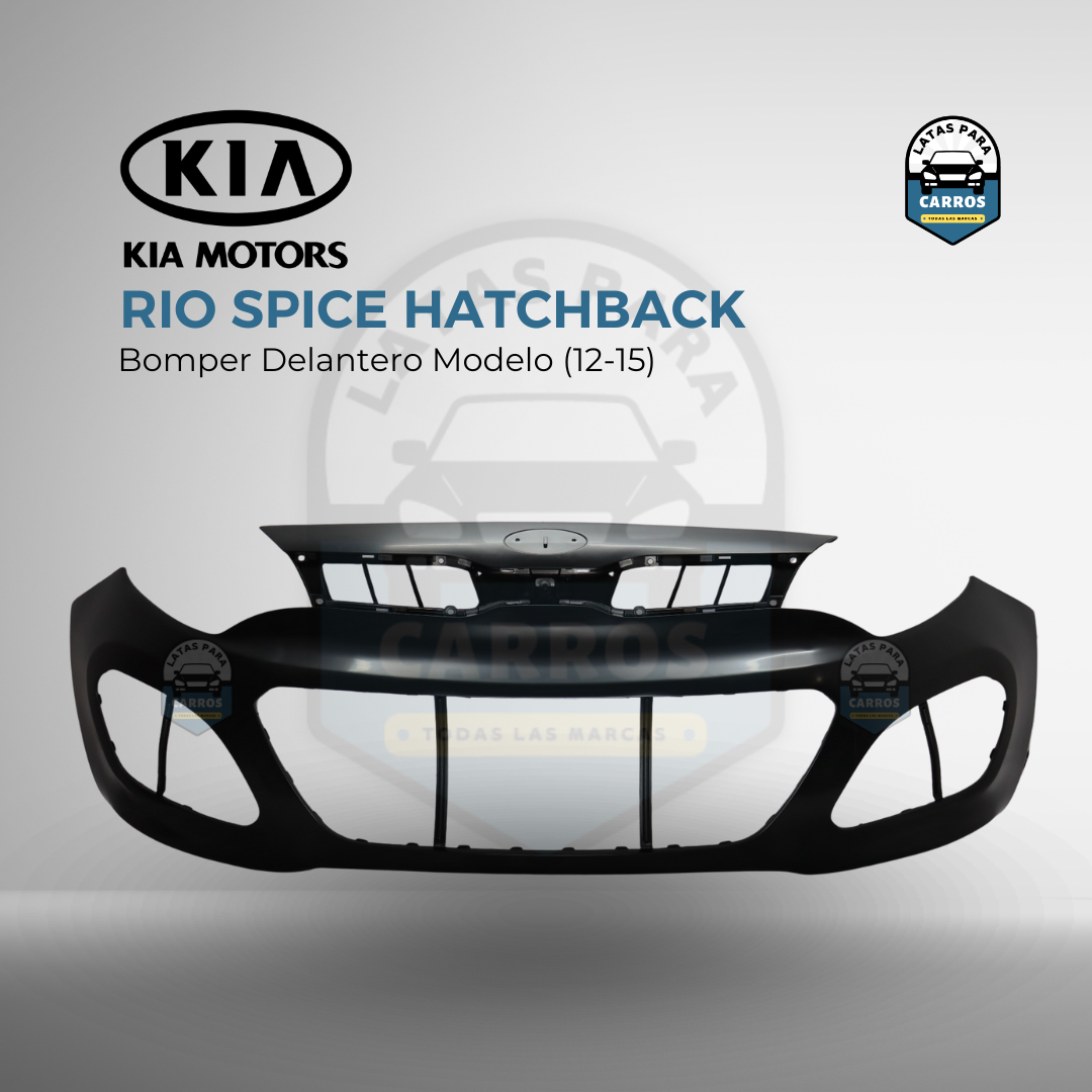 Bomper -Delantero - Kia - Rio - Spice - Hatchback - 2012 - 2015 - Nuevo Taiwán - Latas Para Carros (2)