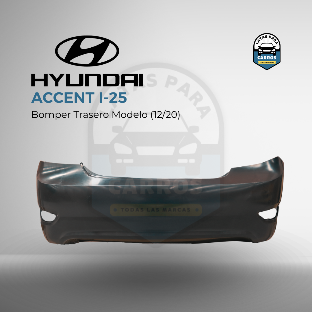 Bomper - Trasero - Hyundai - Accent - I25 - 2012 - 2020 - Nuevo - Taiwán - Latas Para Carros