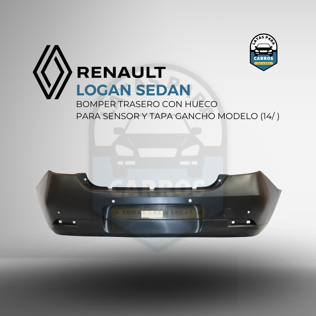Bomper - Trasero - Renault - Logan - 2014 - 2016 - Nuevo - Taiwán - Latas Para Carros